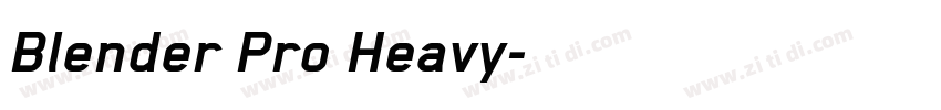 Blender Pro Heavy字体转换 Blender Pro Heavy字体转换
